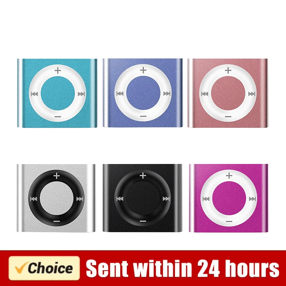 Mini MP3 Player Metal Clip-on Sports Music Player 64G Expansion 180mAh Build in Speaker Touch Tone with Headphone for Students