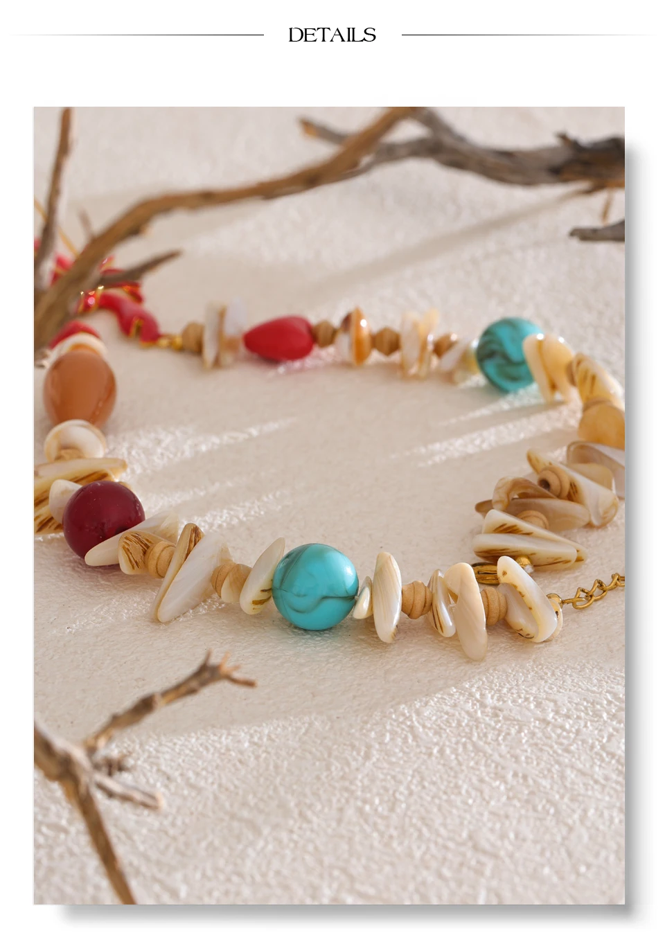 Yhpup Attraktive einzigartige Ozean Muschel Stein handgemachte Hummer Krebse Anhänger Halskette Sommer Charm Kragen Statement PVD Schmuck – Detail 14