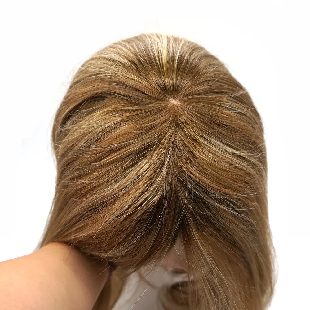 Hstonir parrucche ebree per le donne Pre pizzicate parrucche per capelli umani in seta Pelucas De Mujer Perruque Demi Tete capelli Remy europei G028