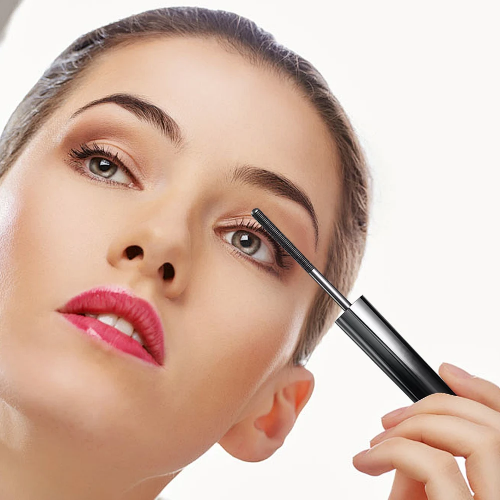 Mascara en métal lavable avec recourbe-cils, baguette en fer, imperméable, petite tête de brosse, maquillage, cosmétiques