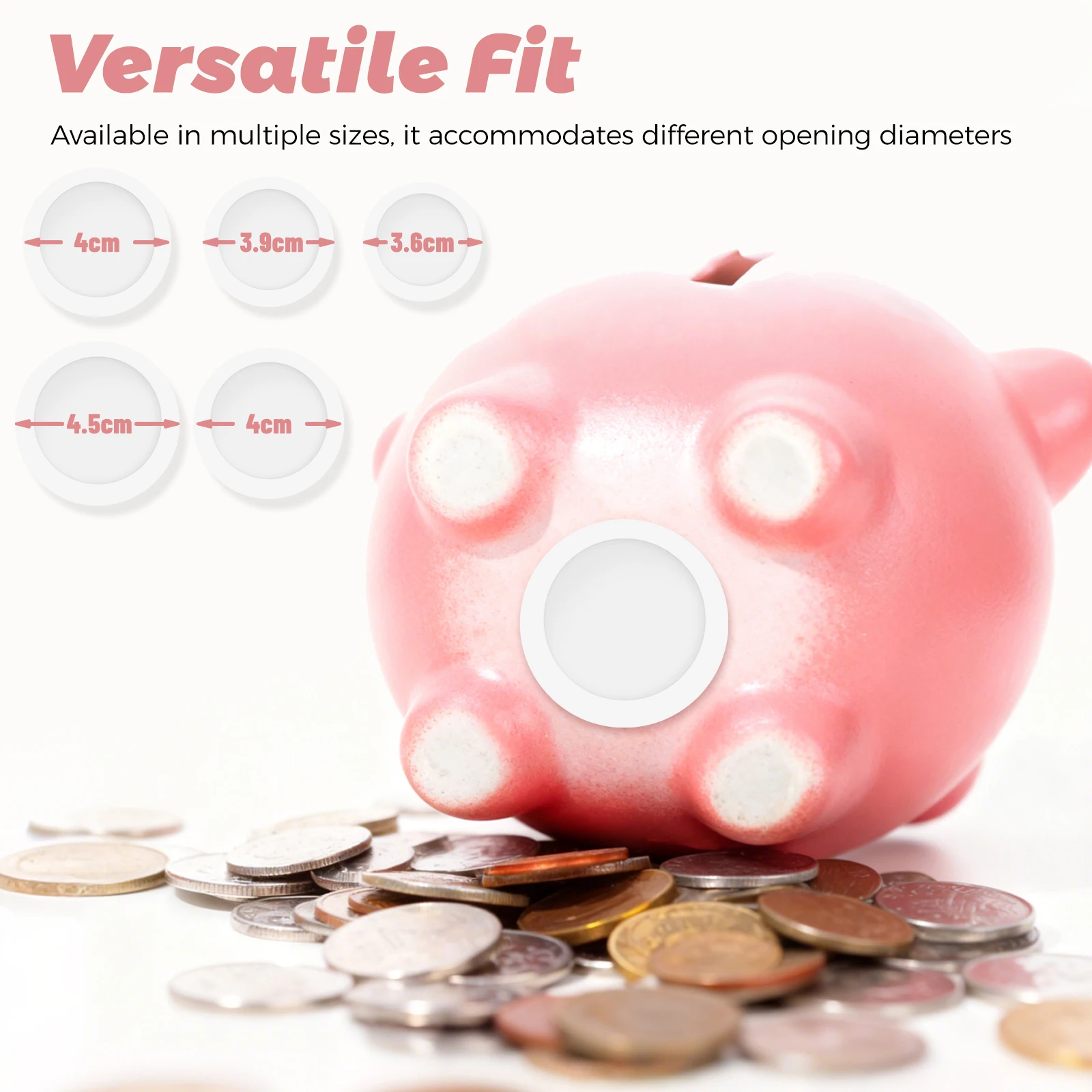 5 قطعة سدادات حصالة على شكل حيوان غطاء سفلي استبدال صندوق توفير المال المستدير التوصيل سيليكون مختومة قاعدة عملة جرة أصبع البنك الملحقات