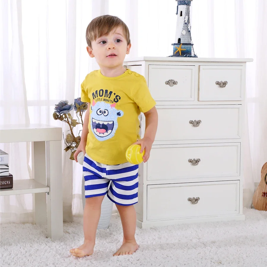 Cotton Baby Boy Sets: T-shirt + Shorts Toddler Clothing DS19