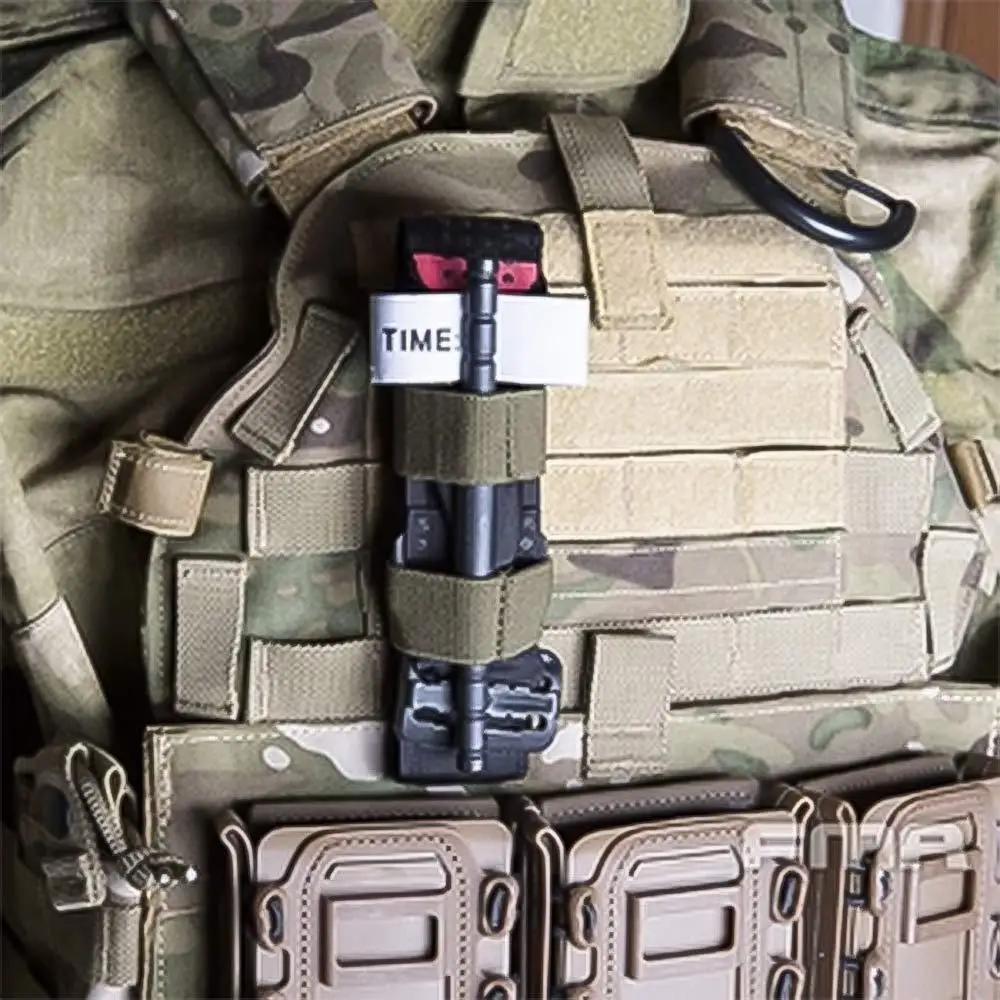 MOLLE System Tourniquet Holder Elastic Loop Trauma Kit Tourniquets Strap Retention Pouch Convenient TQ Fastener SOF-T/C-A-T