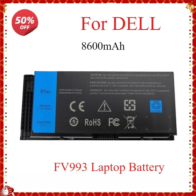 

FV993 Laptop Battery For DELL Precision Series FJJ4W T3NT1 N71FM PG6RC R7PND 3DJH7 97KRM M6600 M6700 M6800 M4800 M4600 M4700