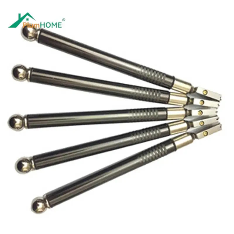 

Professional Oil Feed Glass Cutter Diamond Antislip Metal Handle 5-12mm Cutting Tools