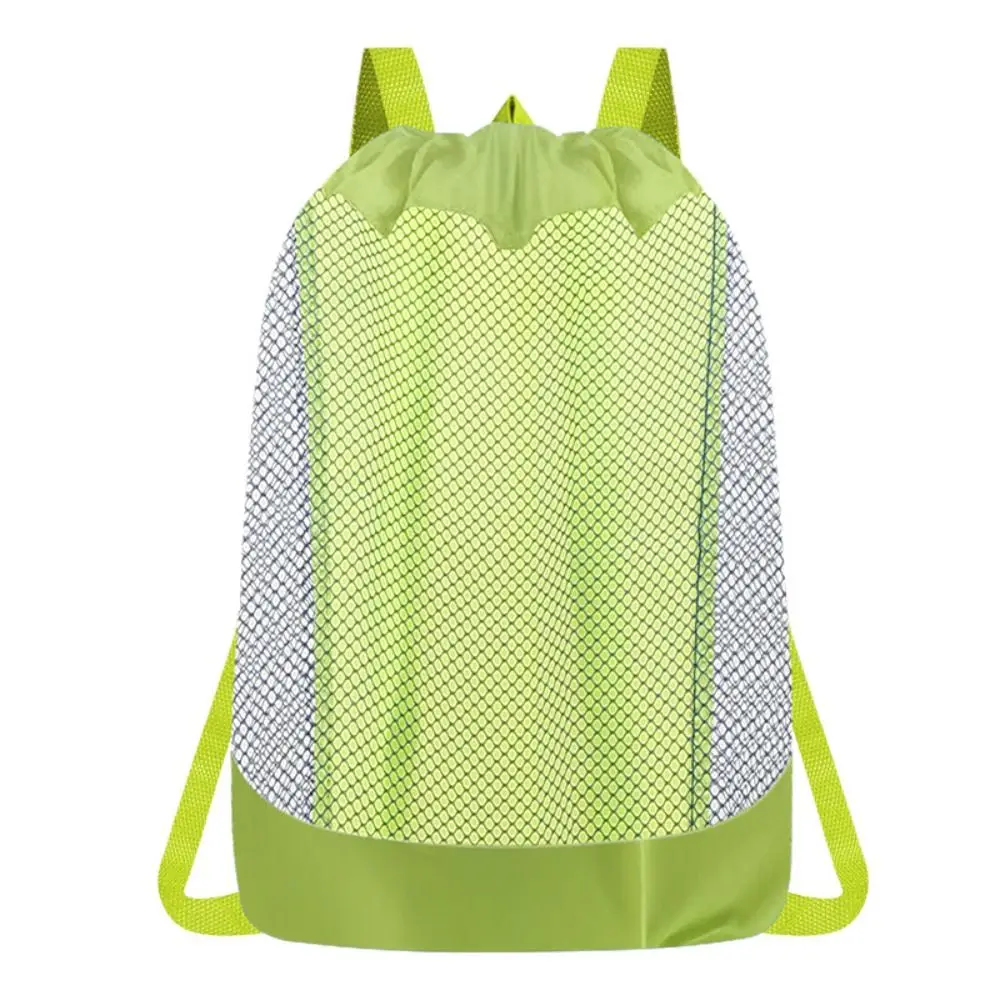 Large Capacity Beach Bag Lightweight Foldable Swimming Backpack Fast Dry Adjustable Clasp Mesh Storage Bag Children