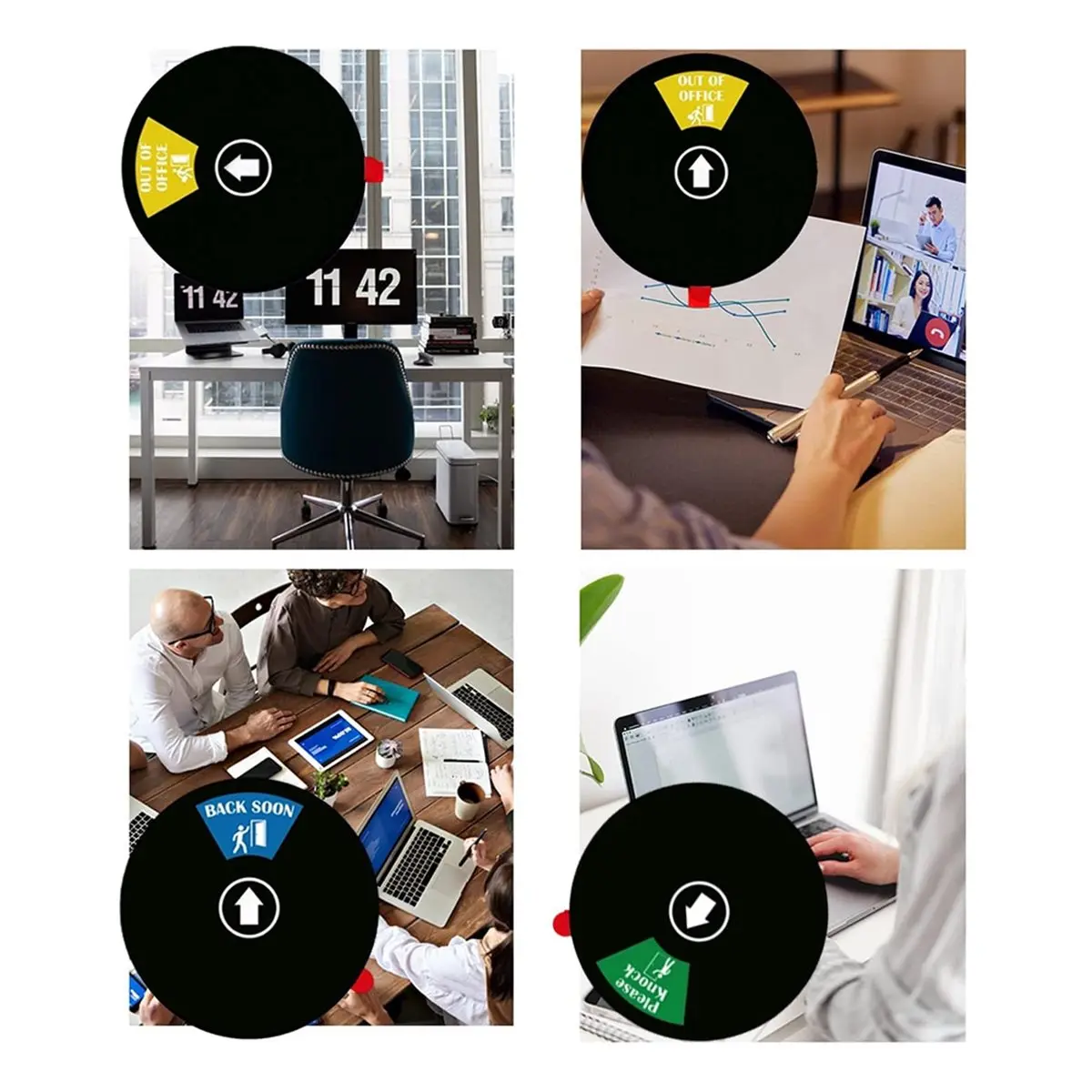 【New User-Coupon!】 Door Sign, Do Not Disturb/Come in Welcome/Out of /in A Meeting/Back Soon/Working Remotely 6 Options