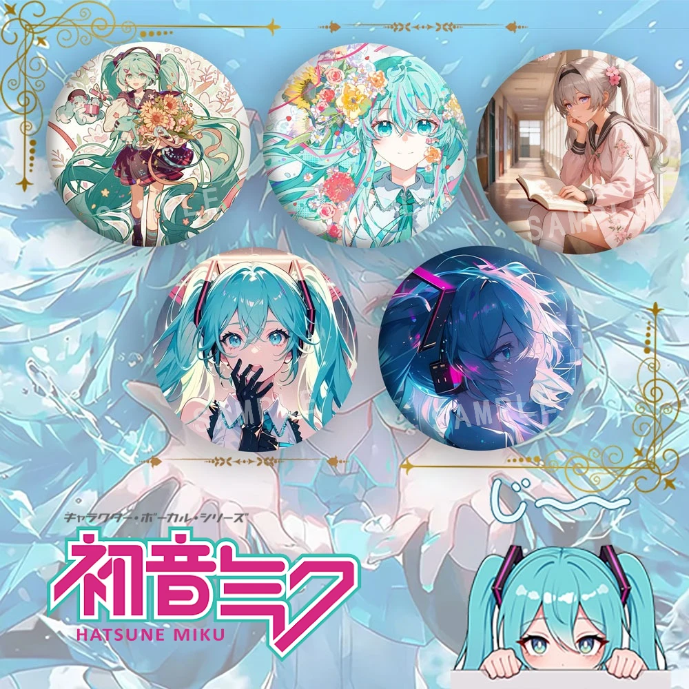 Hatsune Miku Anime Gadżety Odznaka Wirtualna Piosenkarka Kagamine Rin Len Plecak Kapelusz Dekoracje Zawieszki Niezbędny dla Fanów Kolekcjonerski Prezent