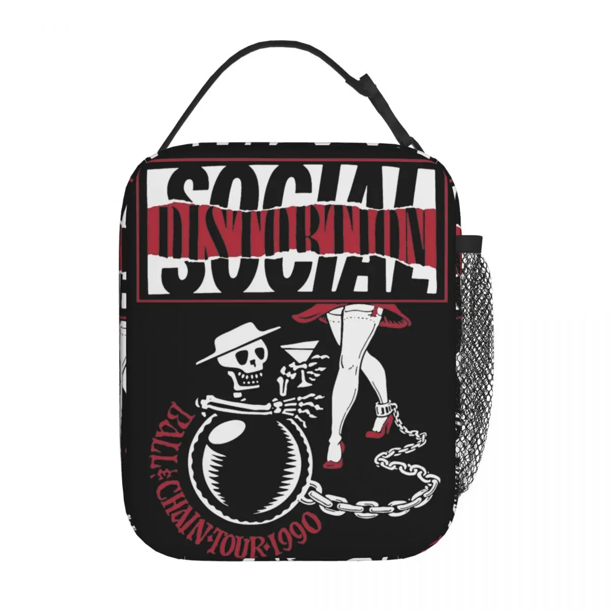 

Insulated Lunch Bag Social Distortion Ball And Chain Tour 1990 Lunch Food Box Harajuku Thermal Cooler Lunch Box For Picnic