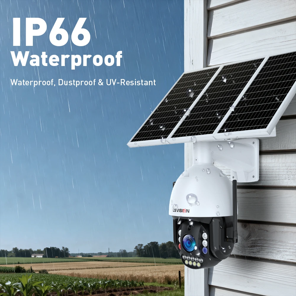 LS VISION 8MP 66X Zoom 360° Outdoor IP66 Waterproof Heat Resistant H.265 4G/WIFI Security Supervisory WIFI PTZ Camera