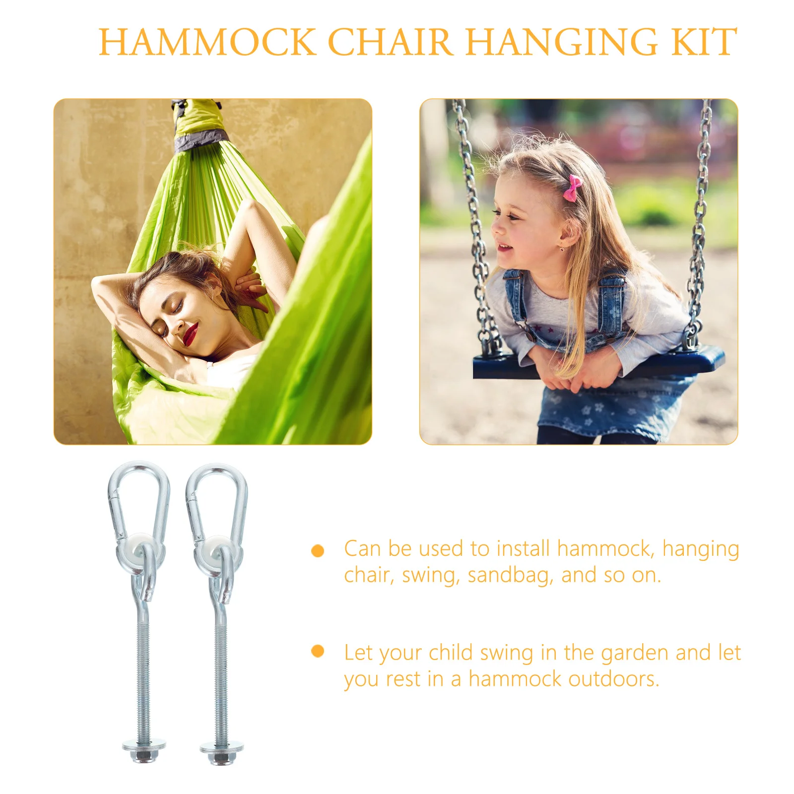 

Hang Outdoor Swing Hook Hooks Heavy Duty Hangers Galvanized Material Accessories