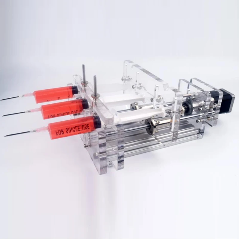 150mm/min Three Channel Injection Pump Laboratory Micro Pump Flow Control Speed Liquid Automatic Drip Pump Stroke 140MM