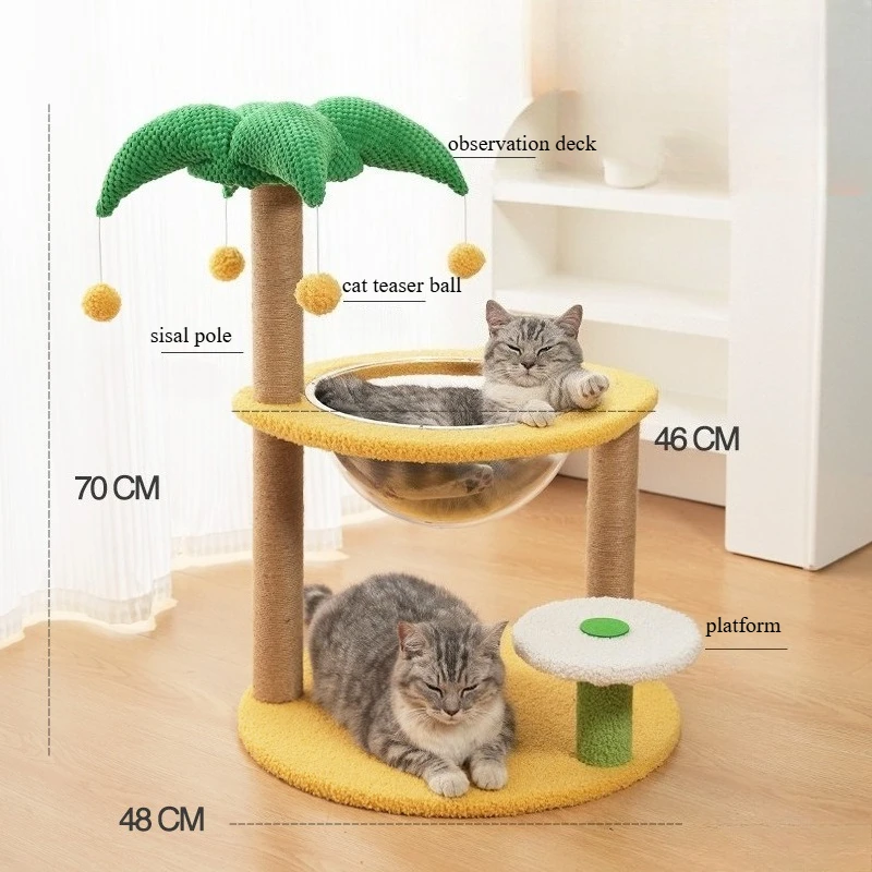 

Small Cat Climbing Frame Does Not Occupy Space Pet Cat Toy Cat Nest Cat Tree Cat Scratch Pole Kitten Toys Space Capsule Cat Nest