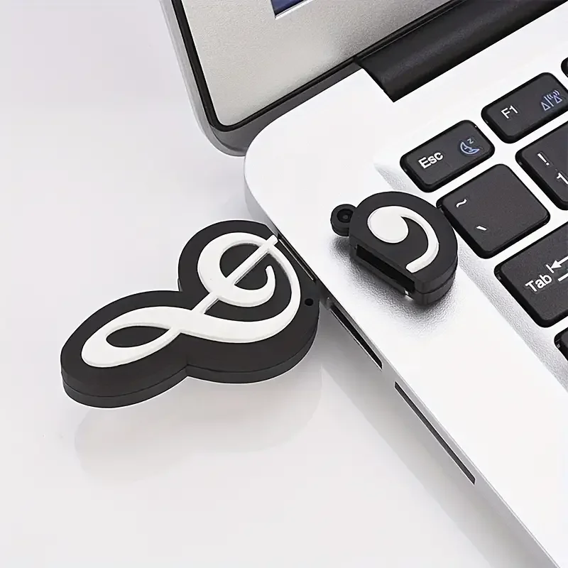 Бесплатный пользовательский цветной логотип, черная музыкальная нота, модель USB2.0, высокоскоростной Флэш-накопитель 2 ГБ, 4 ГБ, 8 ГБ, 16 ГБ, 32 ГБ, 64 ГБ, 128 ГБ