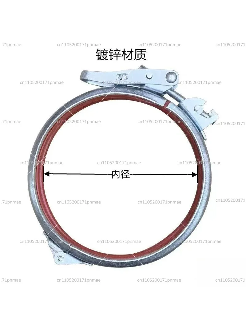 Galvanized U-Shaped Duct Clamp Quick Release Adjustable Pipe Clamp for Tube Flange Canvas
