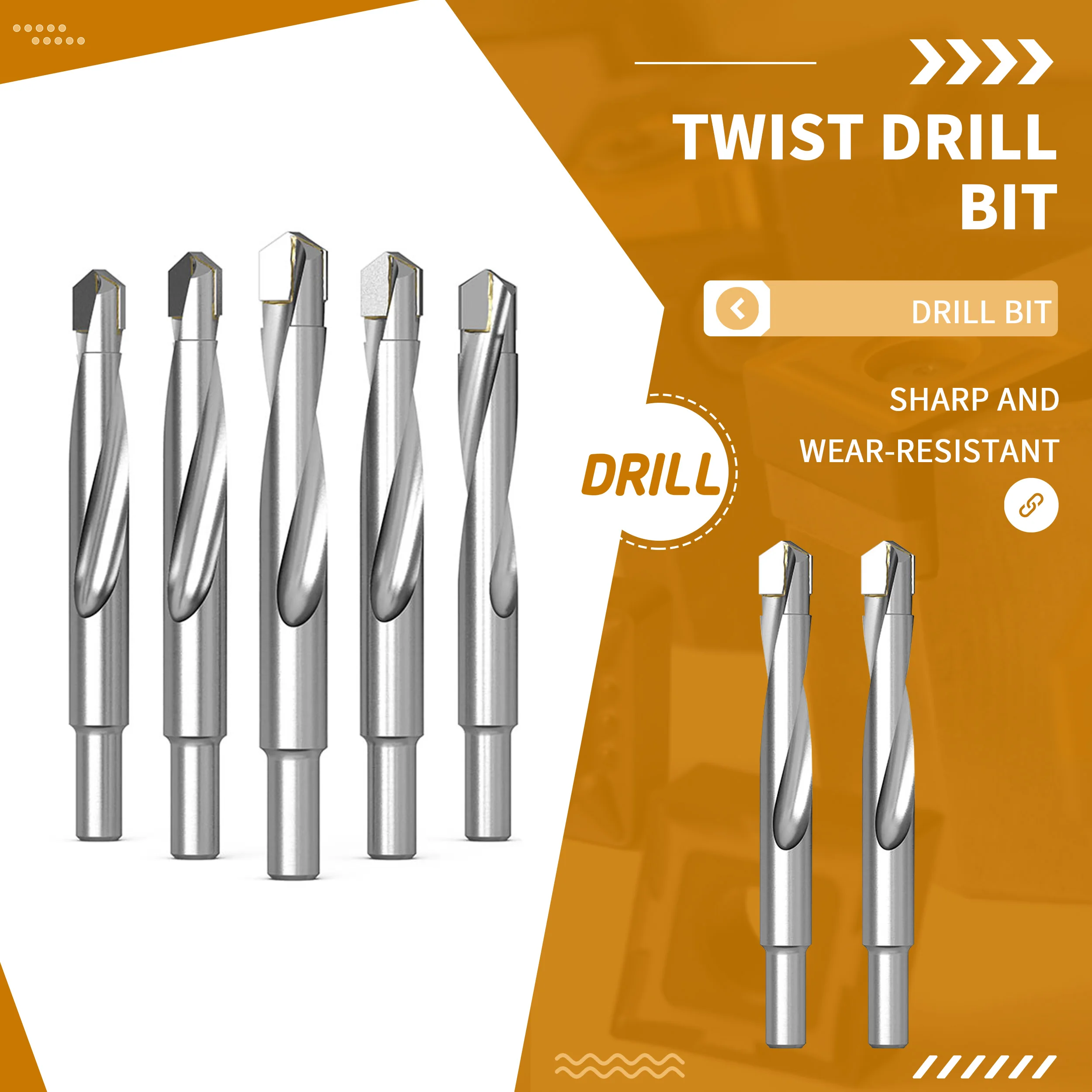 

Alloy Drill Tungsten Steel Hard Twist Drill Stainless Steel Spring Steel Angle Cast Iron special Metal Twist Drill Sharp Durable