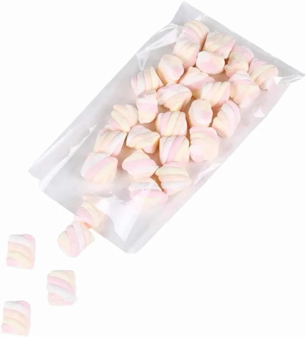 100개 9x12인치 1.2mil 투명 첼로 가방, 베이커리, 팝콘, 쿠키, 사탕용. 메탈릭 타이 포함!