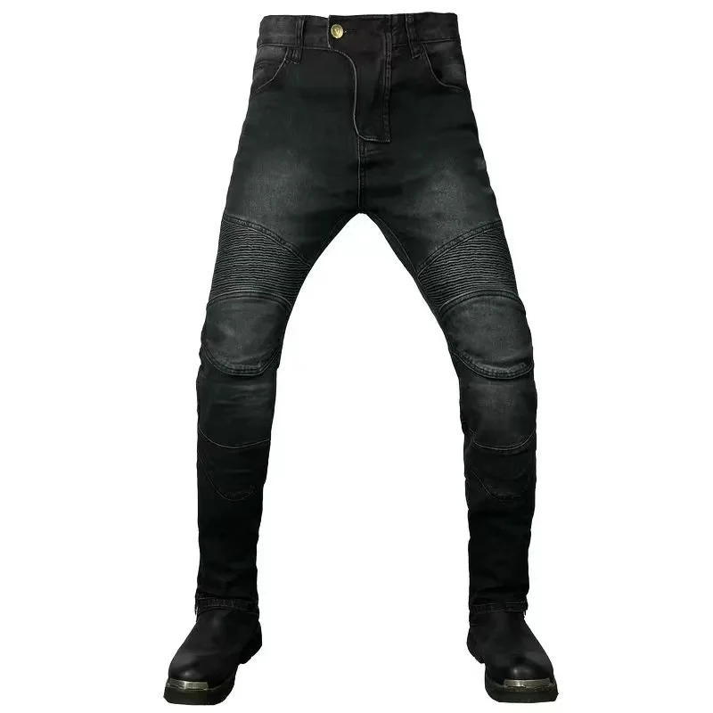 Pantalon de motocross noir et gris pour homme, jean de moto, armure perfecCE, équipement de protection, course sur route, bleu, nouveau