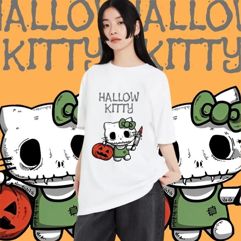 

Pure Cotton Y2k Style Summer American Retro Spicy Girl Harajuku Printed Short Sleeved T-shirt Hip-hop Loose Casual Top