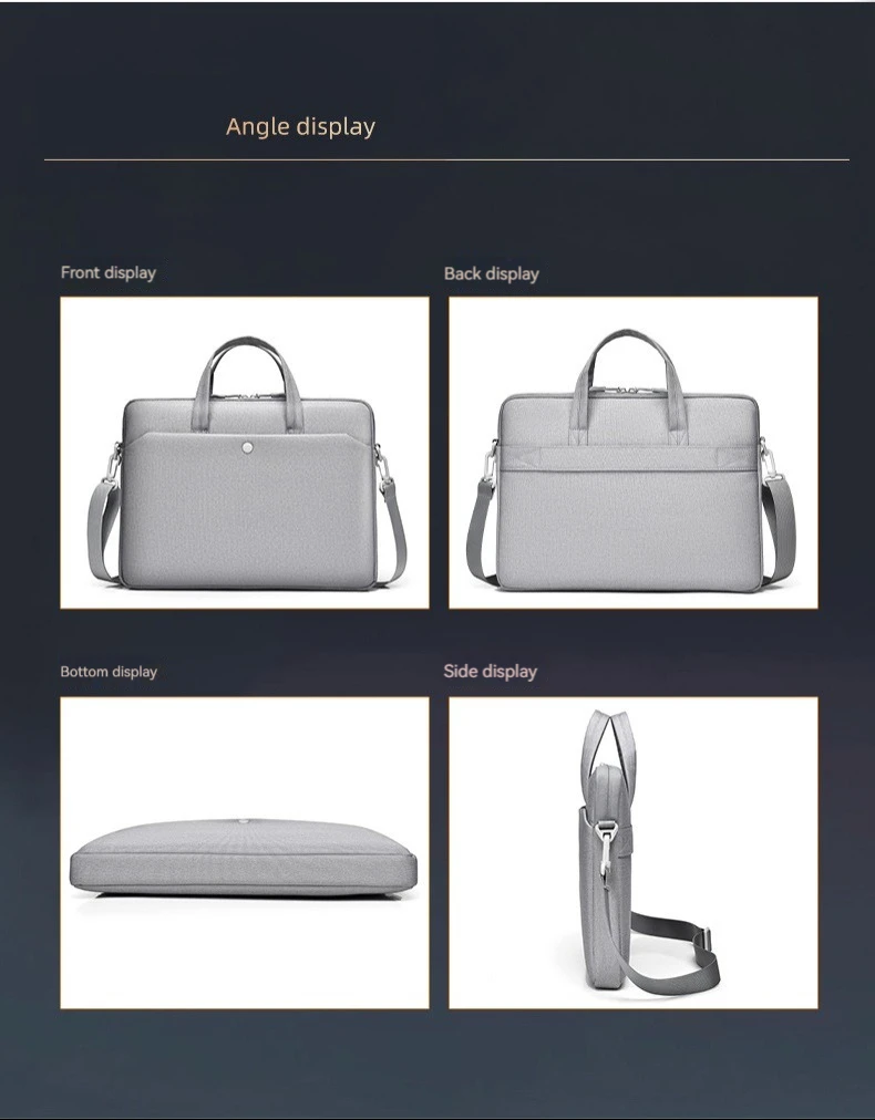 Laptop-Schutzhülle für Macbook Air Pro 16 Zoll, Tasche für 13,3 14 15,6 Zoll HP Huawei Lenovo Dell Notebooks, Schultertasche, Aktentasche – Detail 20