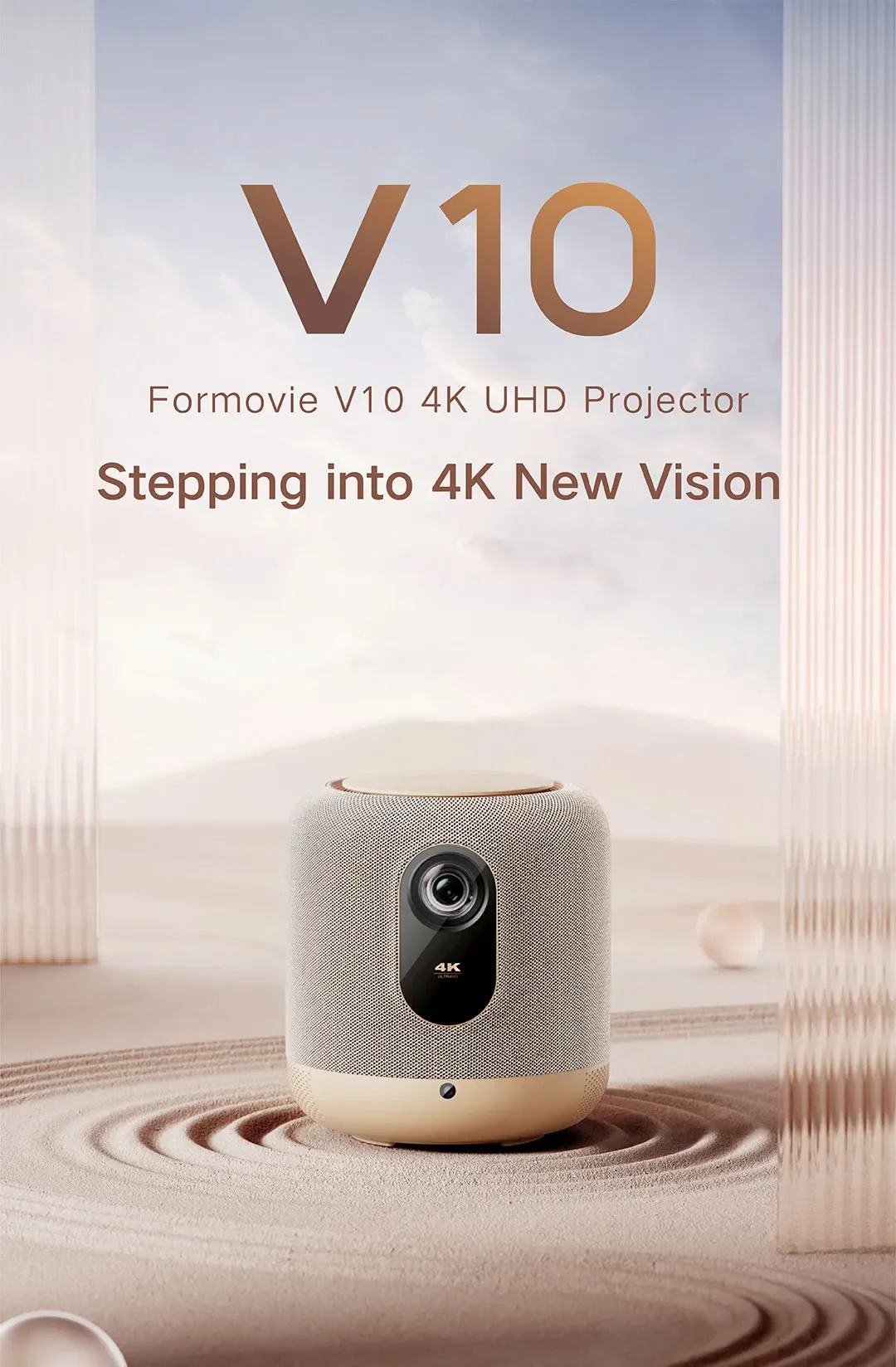 

Проектор V10 True 4K Super 2500 Ansi Lumen Channel Dolby Home Cinema MEMC 240 Гц
