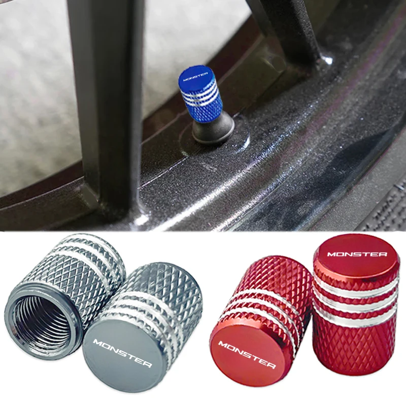 2pcs Motorcycle Wheel Tire Valve Stem Caps Airtight Covers for Ducati Monster 600 620 696 796 797 821 937 950 1200/s Accessories