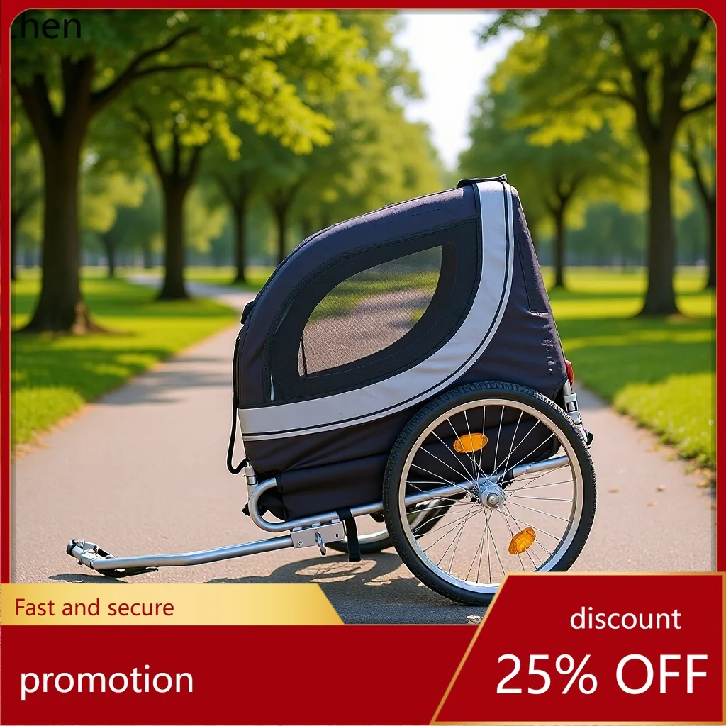 

Hxl outdoor garden pet trailer cat dog walking cart bicycle trailer storage