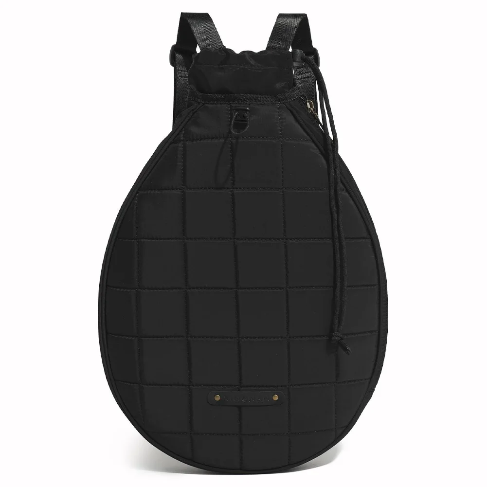 Quilted Tennis Backpack Waterproof Tennis Racquet Crossbody Bag Pickleball Paddles Shoulder Bag for Pickleball Tennis Badminton