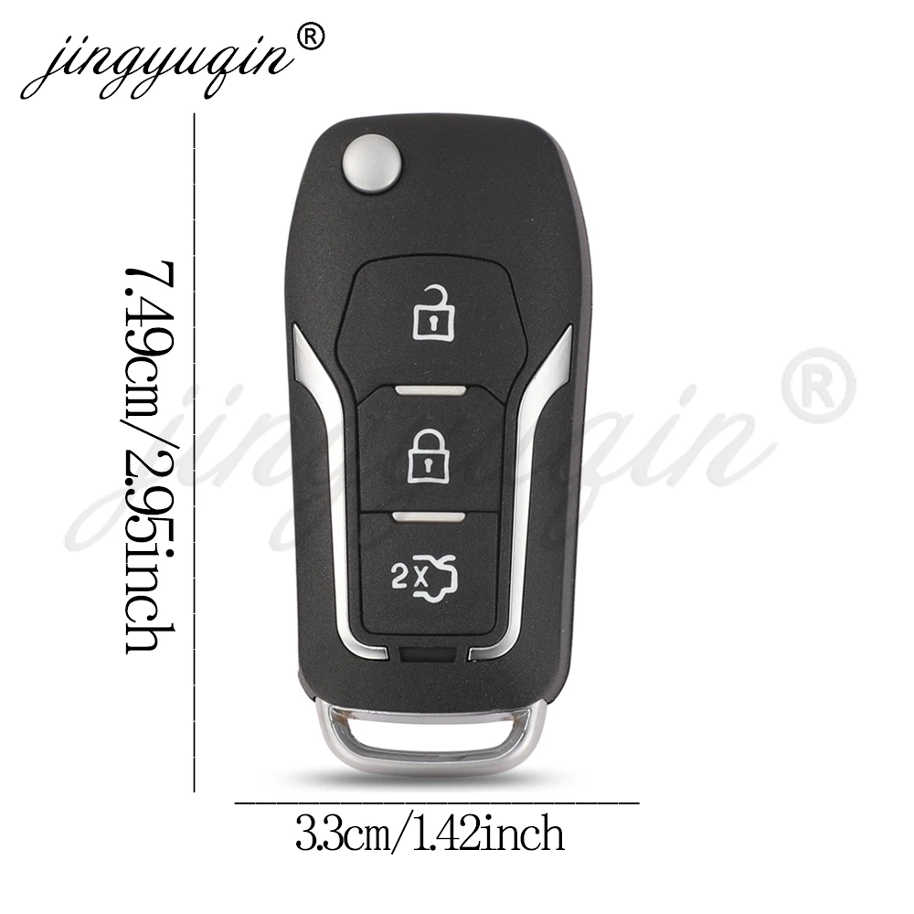 Hu101 Modified Flip Car Remote Key Shell For Ford Focus Fiesta Galaxy Mondeo Grand C-Max Transit Connect Tourneo Custom Ranger