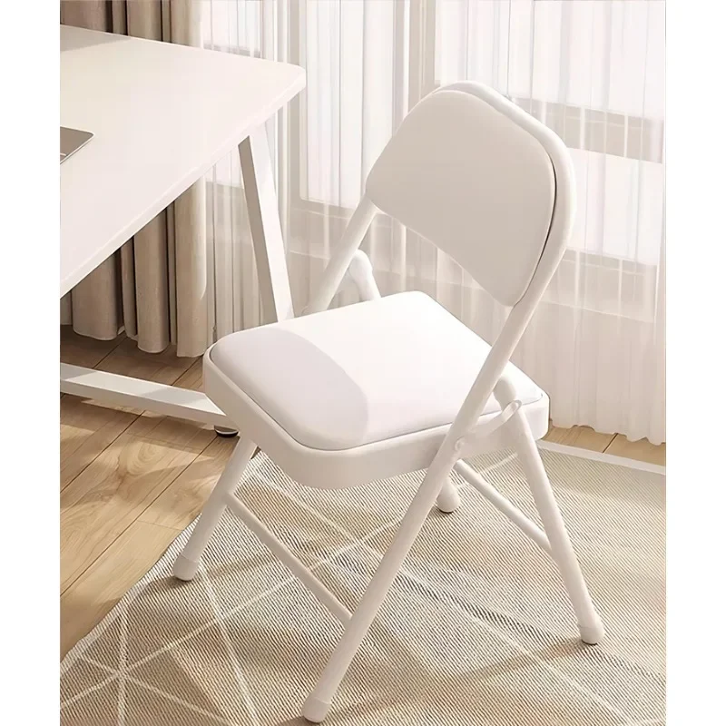 Folding chair comfortable sedentary home stool girls bedroom backrest computer office chair