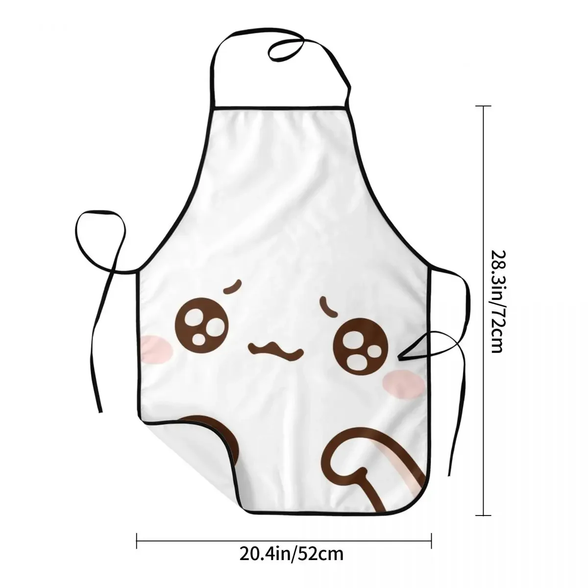 Funny Peach And Goma Mochi Cat Eyes Bib Apron Women Men Unisex Kitchen Chef Tablier Cuisine for Cooking Baking Gardening