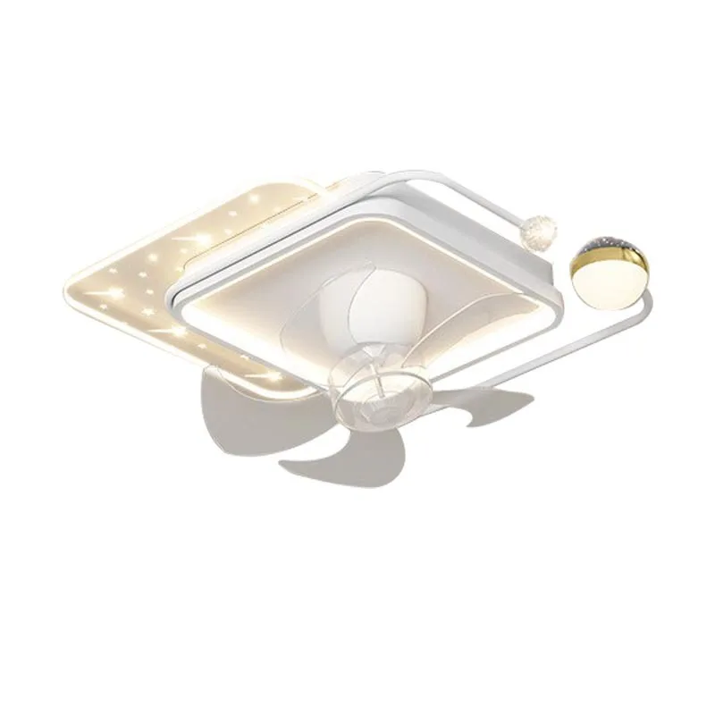 

Modern Minimalist High-end Beautiful Infinite Dimming Ceiling Fan Lamp Living Room Dining Room Bedroom Study Lighting Decoration