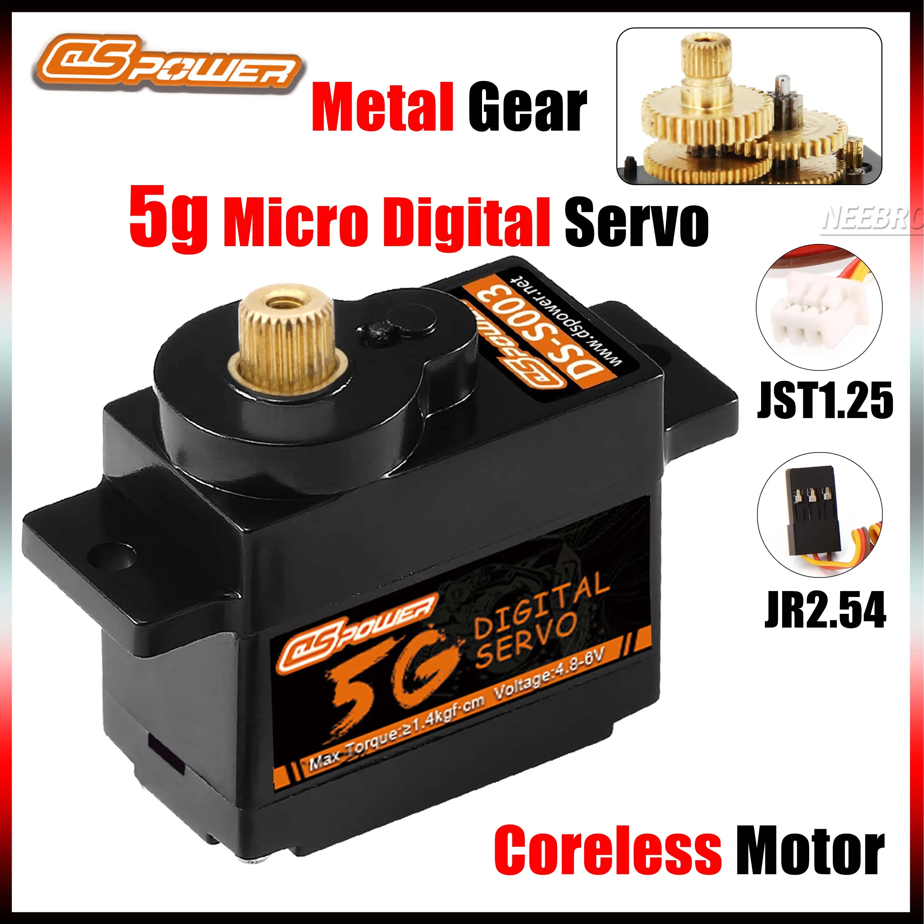DSPOWER 5G Digitale Metallo/Plastica Gear Servo Motore Coreless per 1/28 RC Auto Aereo Ad Ala Fissa WLtoys K969 K989 K999 Mini ROBOT