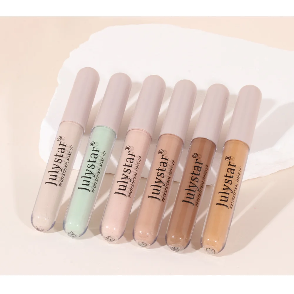 Julystar คอนซีลเลอร์ครีมกันน้ําคอนซีลเลอร์ปกปิดเต็มรูปแบบ Long Lasting Face Scars Acne Cover Smooth Moisturizing แต่งหน้า
