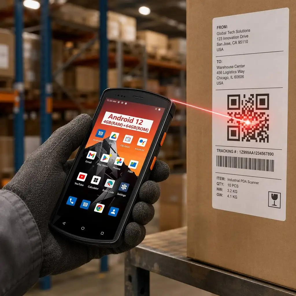Rugged Android12 Industrial Handheld PDA 4G 1D 2D QR Barcode Scanner Warehouse Inventory Data Collection Manufacturer