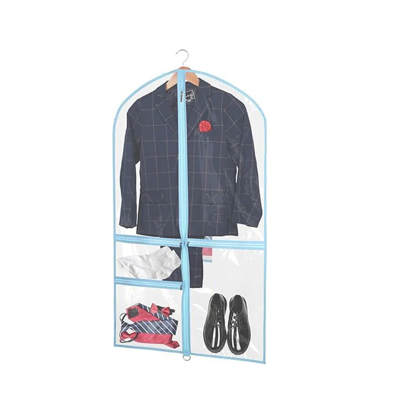 Waterproof Dustproof Garment Bags for Dance Costumes Kids Dance Garment Bag with Zippered Pockets for Dance Dress Storage Cover