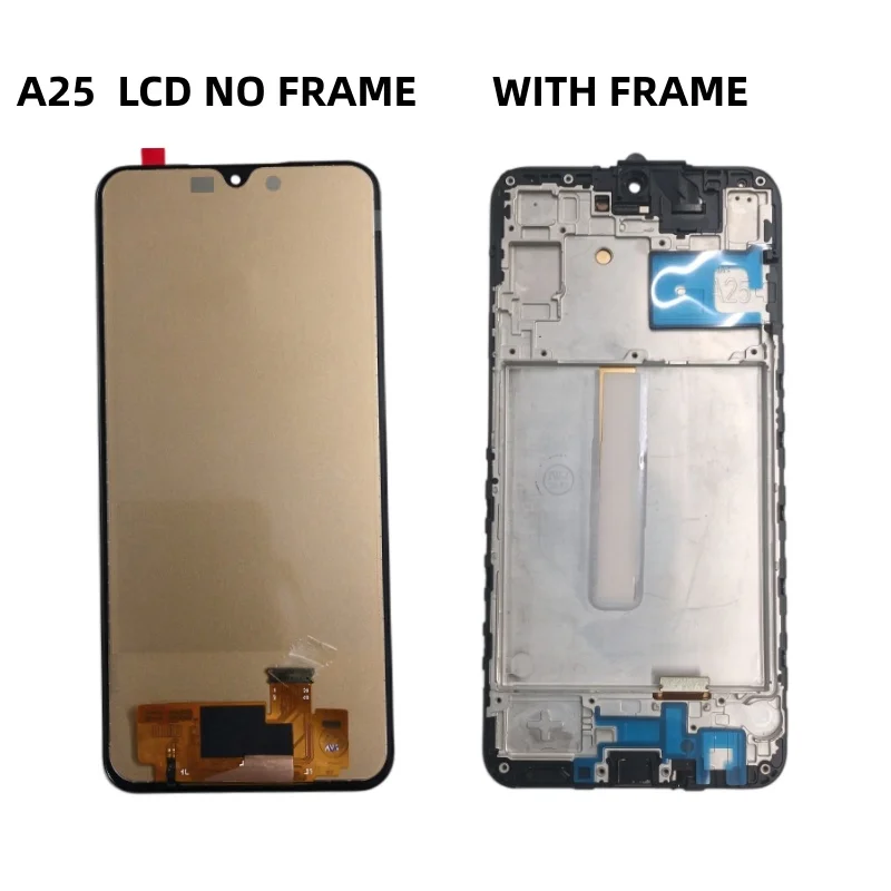 Super OLED For Samsung  Galaxy A25 A256 LCD Display Touch Screen Digitizer For Samsung  A256B A256E A256U with frame