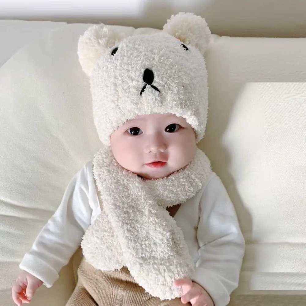 جديد لطيف وشاح قبعة مجموعة الدافئة يندبروف السترة قبعة Coldproof قبعة صغيرة الخريف والشتاء