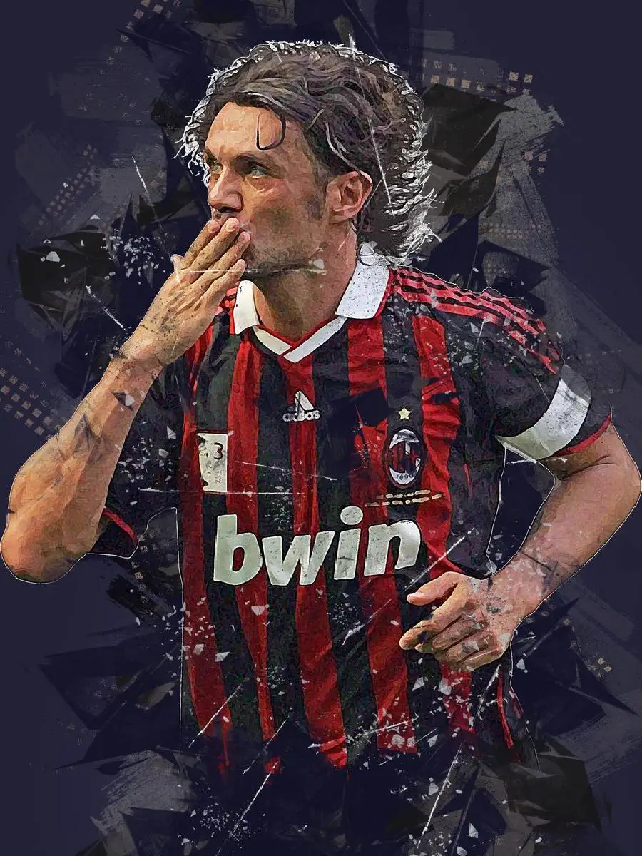 Paolo Maldini Poster Prints  Interior Design Wall Decor Paintings for Home Decor