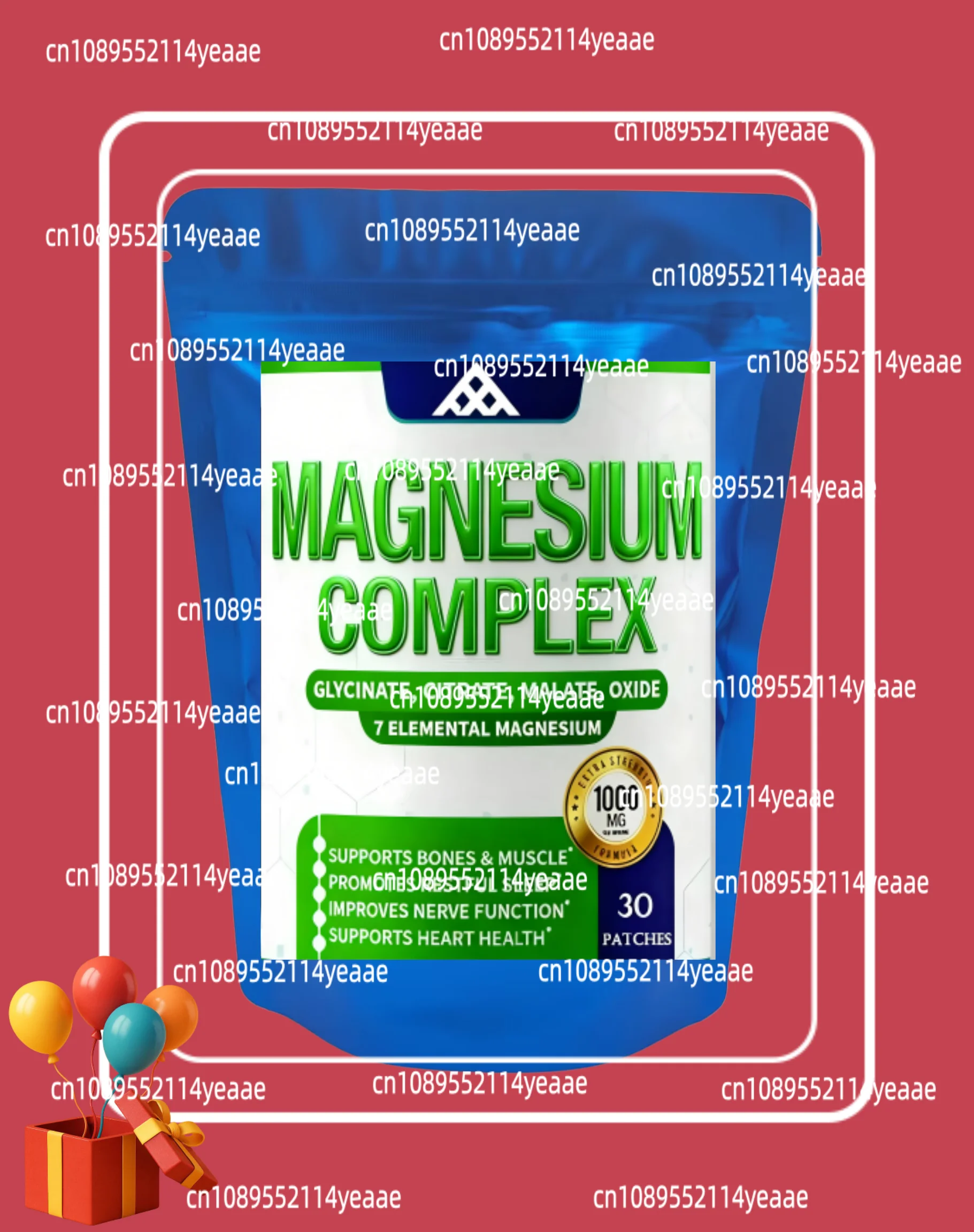 30 Patches Magnesium 7 Elemental Magnesium Complex Transdermal Patches- Muscle Relaxation, Nerve, & Heart Health