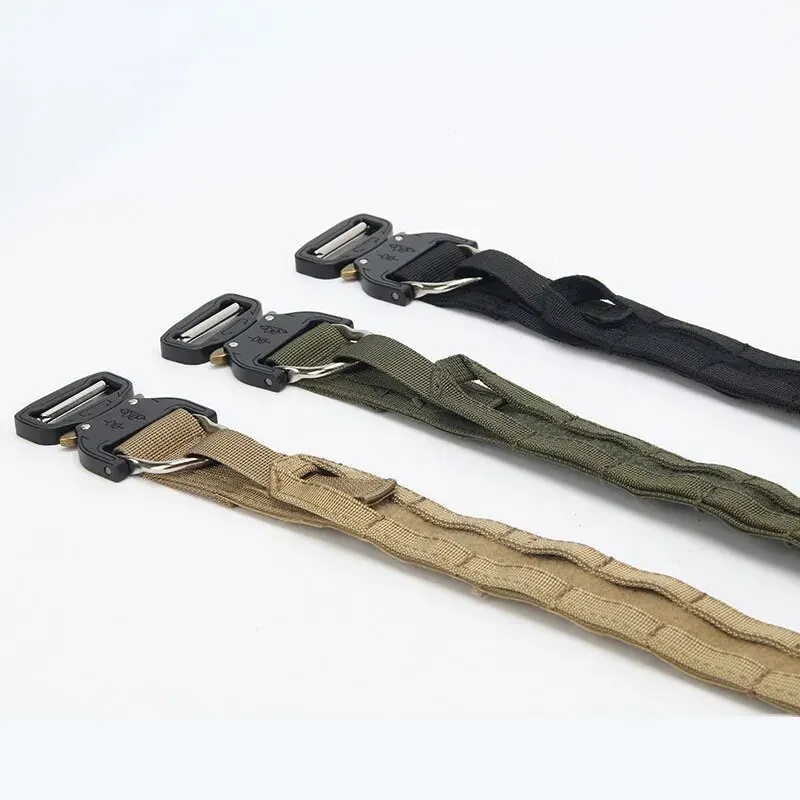 Ceinture multifonctionnelle en nylon pour hommes, avec ceinture intérieure et coussretours anti-alde, adaptée aux activités de plein air