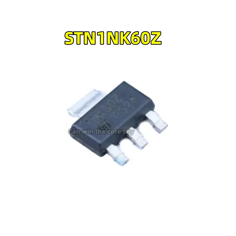 10 pieces Original spot STN1NK60Z 1NK60Z 1A 600V MOSFET field effect tube N channel TO-223