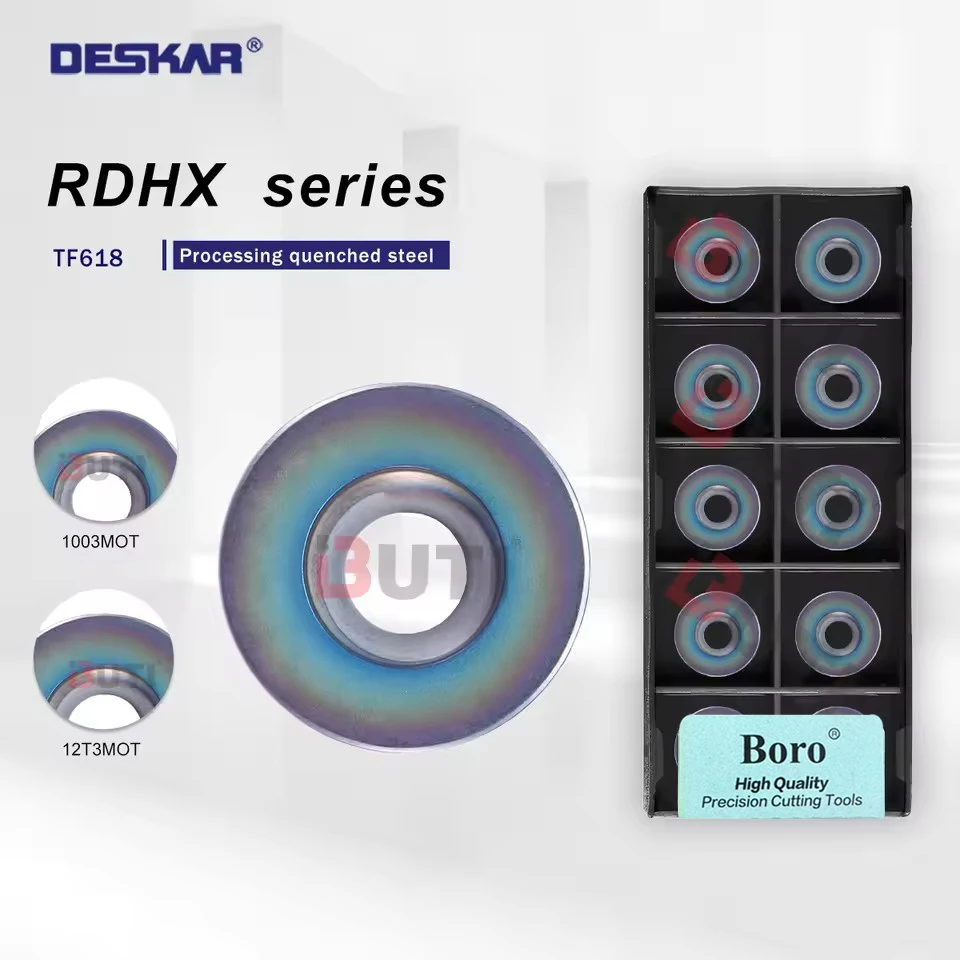 

DESKAR 100% оригинал RDHX1003MOT RDHX12T3MOT TF618 закаленная сталь обработка цветных лезвий токарный станок с ЧПУ инструменты обработка твердых стали