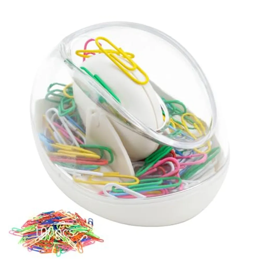 

Paper Clips and Magnetic Paper Clip Holder, 100-Pack Multicolor Paper Clips, 4 Strongest Magnets for Document Organization Colo