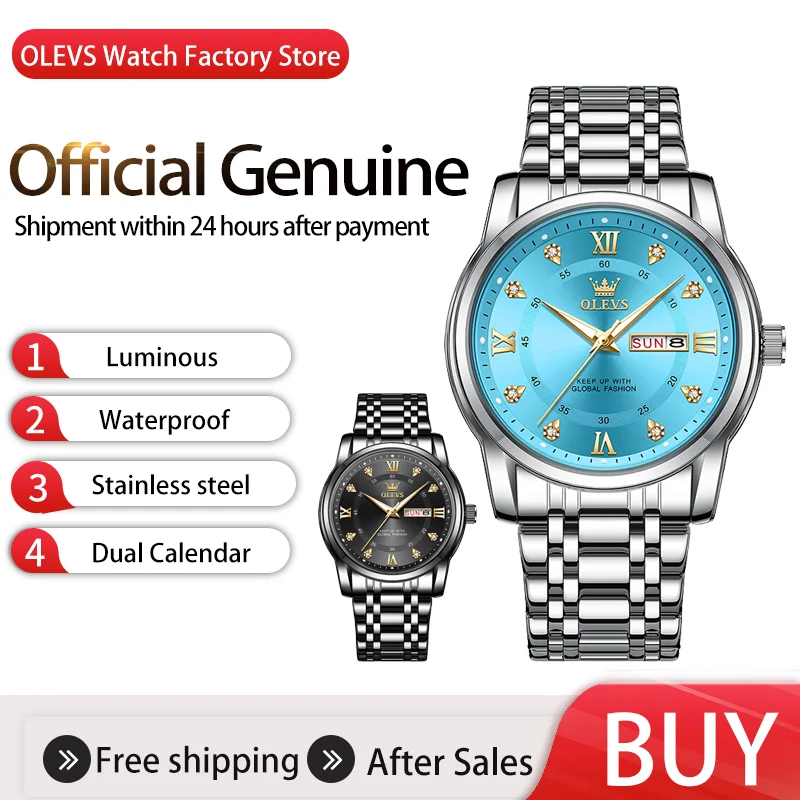 

OLEVS мужские часы классические трендовые кварцевые часы для мужчин оригинальный механизм водонепроницаемые relojes para hombres светящаяся дата недели