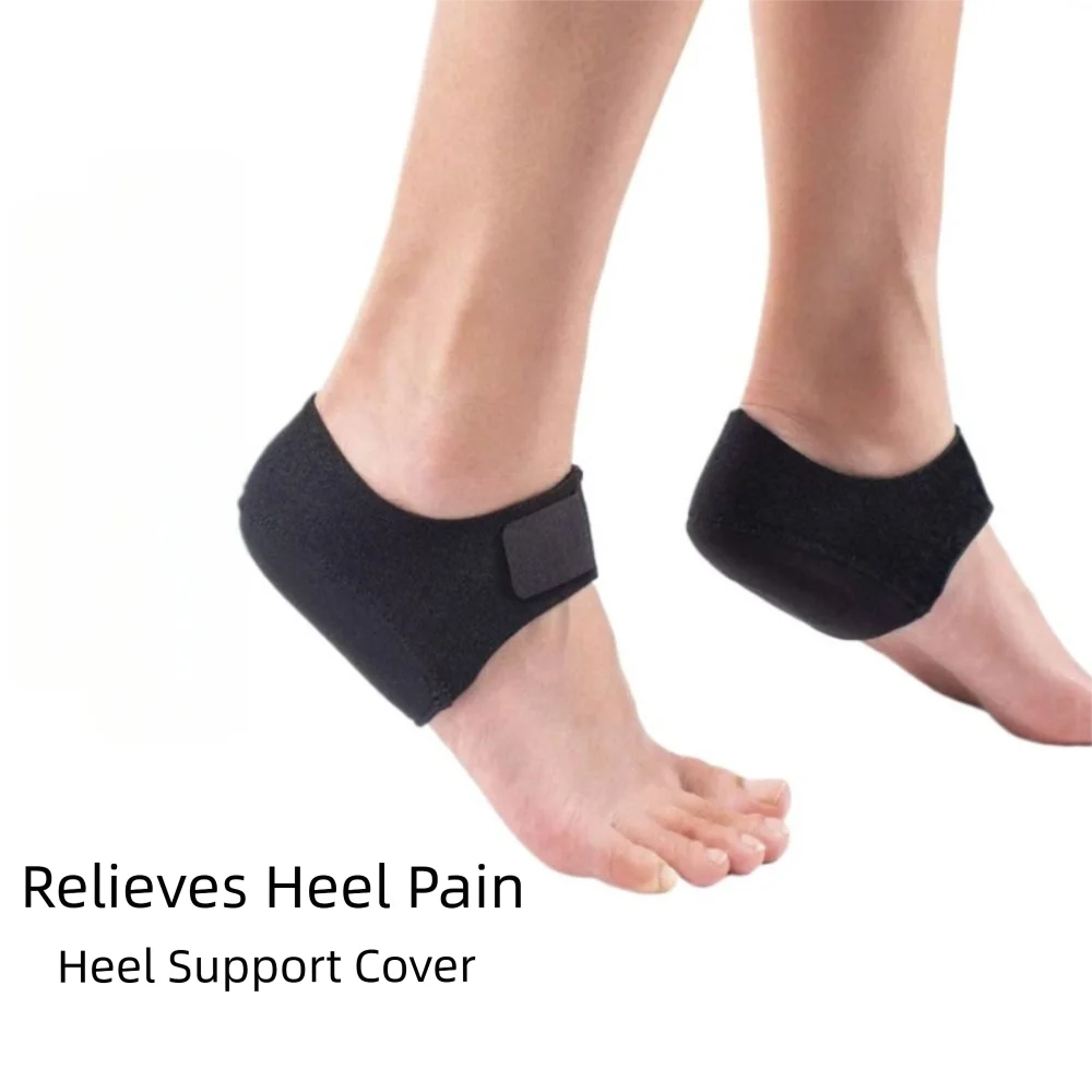 Adjustable Straps Silicone Heel Pads Gel Material Support Cushion Heel Inserts Shock Absorption Fasciitis Protector Leg Pressure