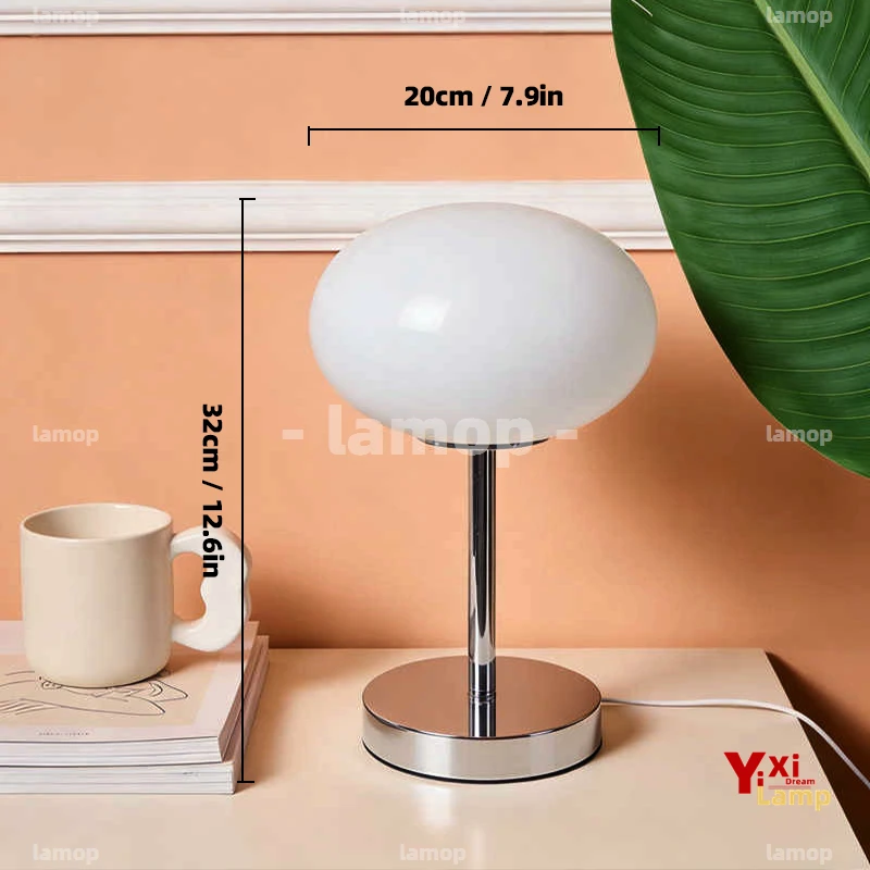 Hand Blown Murano Solo Nacre Desk Lamp Macaron Bright Orange Tone Gentle Ambient Light Teen Dorm Dresser Table Lamp
