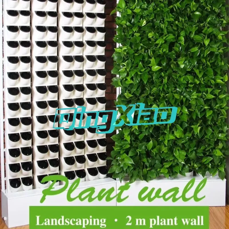 Vertical Modular Hydroponic Plant Wall With Water Circulation Automatic Irrigation For Indoor Outdoor 2m Green Plant Cultivation