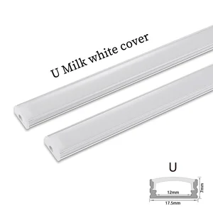 LED -Track -Aluminiumkanal, V/U, Diffusorprofil, PC -Abdeckung, LED -Balken, Lichtunterstützung, 50 cm 10 Hauptverkäufe LED Diffuse Licht - №4