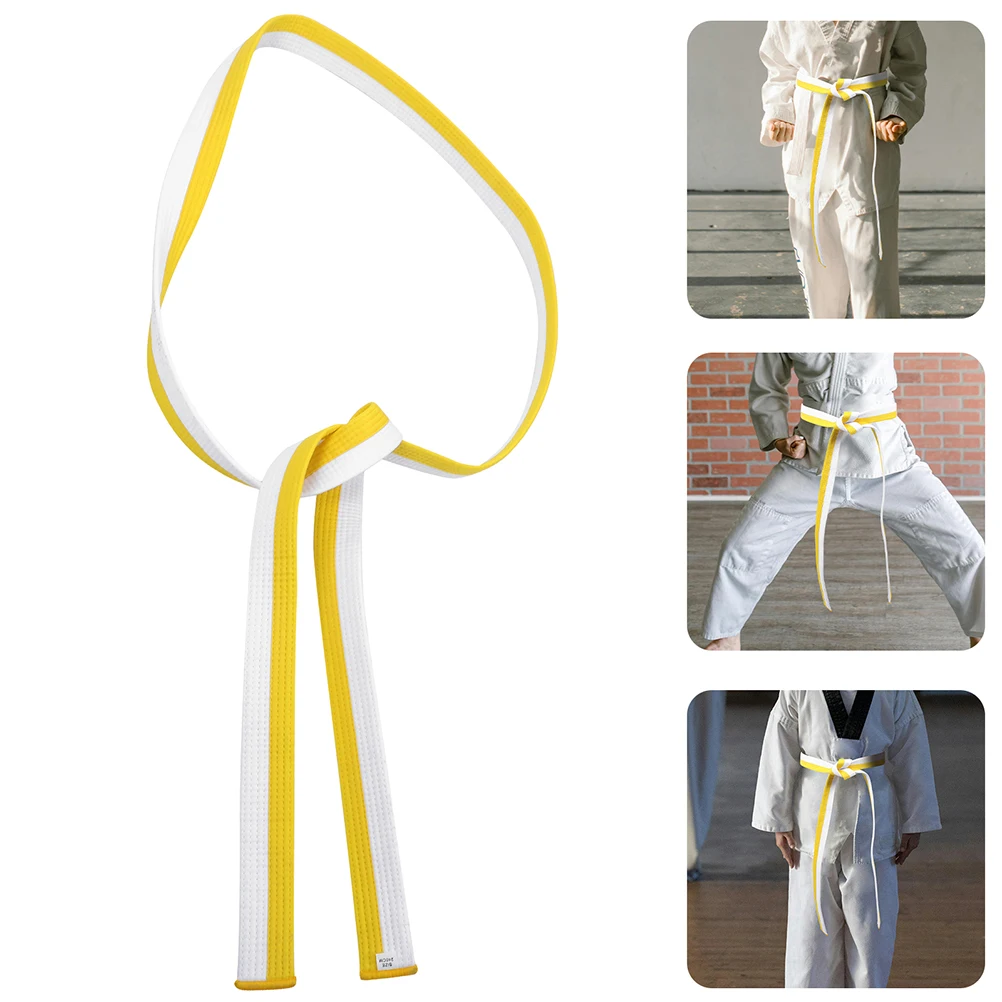 

Taekwondo Belt Uniform Waist Men's Adjustable Fabric Karate Belts Practicing Costume Display